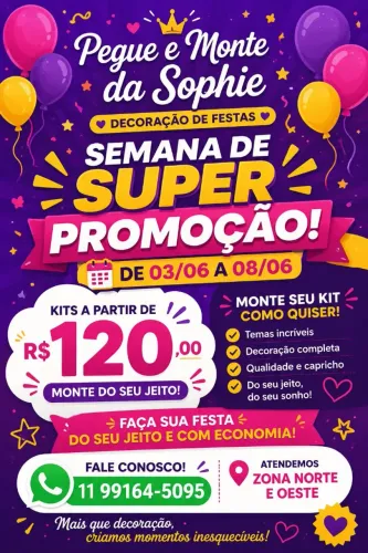 Kit pegue e Monte Promoção 