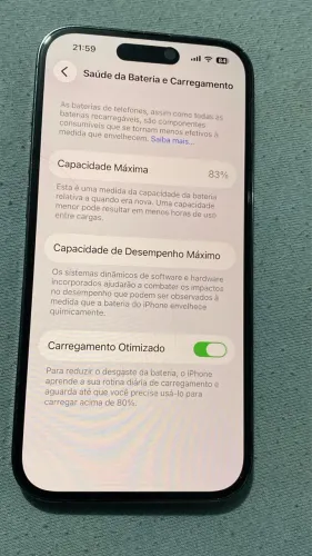 iPhone 14 PRO , 512GB, Roxo, bateria 83%.