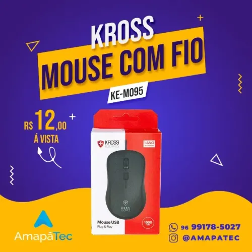 Mouse Com Fio Kross Elegance USB