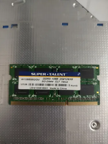 Memória ram SODIM DDR3 2gb 1066