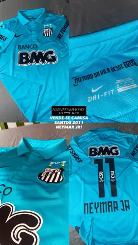 CAMISA SANTOS 2011 AZUL NEYMAR JR!