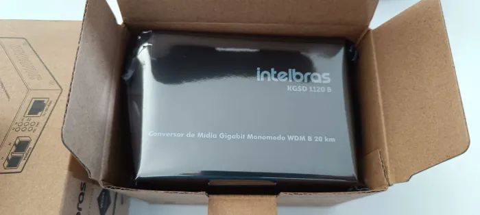 Conversor de fibra gigabit Intelbras par