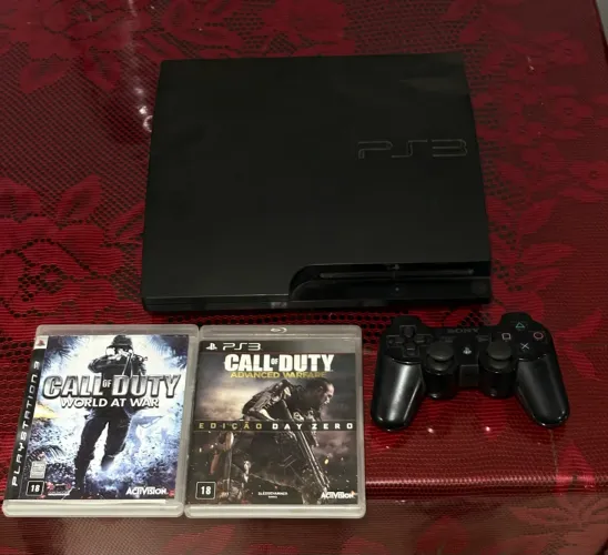 PS3 SUPER SLIM +  2 JOGOS 