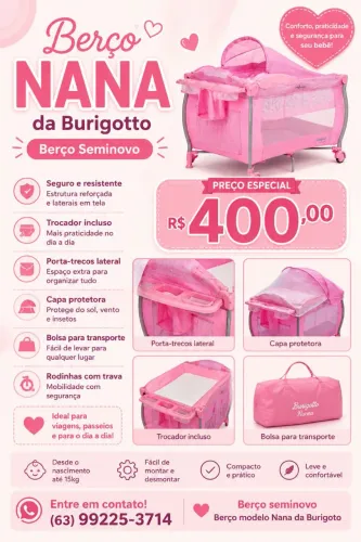 Berço Burigotto Nana Seminovo