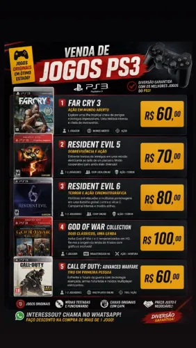 Jogos originais Ps3