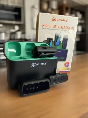 Microfone de Lapela Duplo sem Fio PEI-MKF01 Peining an8