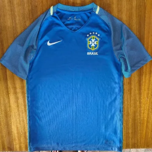 camisa original 2016 azul cbf seleção brasileira tamanho p nike 2017 brasil