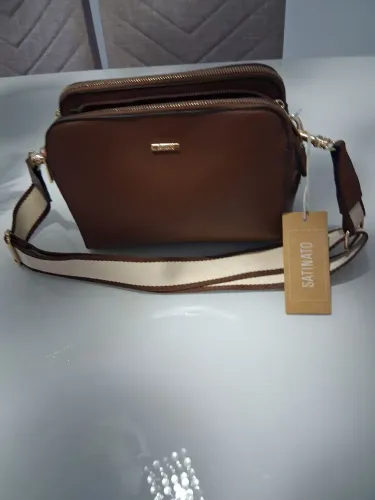 Bolsa couro cor marron