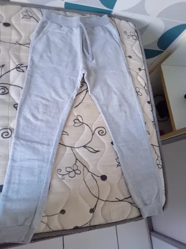 Calça moleton infantil cinza