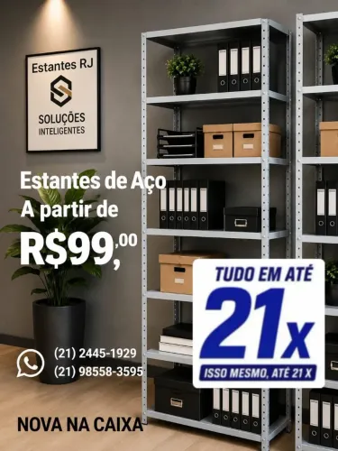 Estantes de Aço / Ferro (Novas)