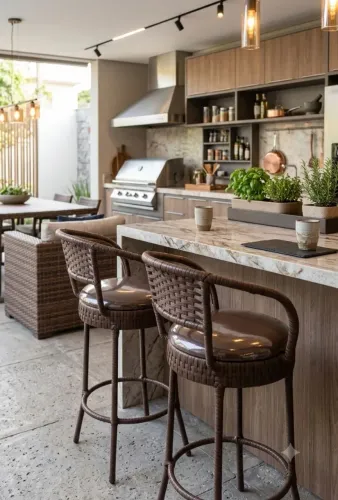 Bancos para mesa gourmet 