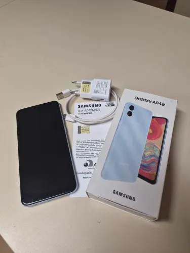 Samsung Galaxy A04e 64GB Azul - Completo na Caixa com Nota Fiscal