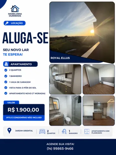 Apartamento com 2 Quarto(s) e 1 banheiro(s) para Alugar, 55 m² por R$ 1900 / Mês
