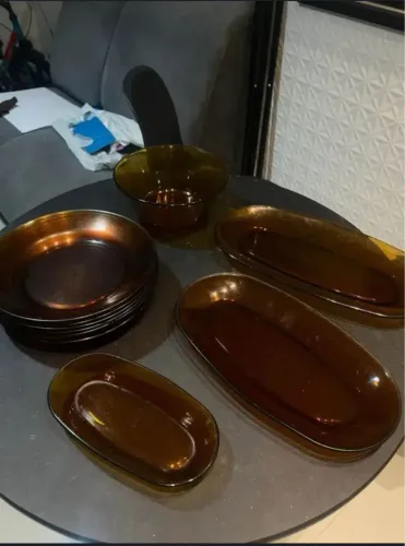 Kit de pratos e travessas Duralex Ambar
