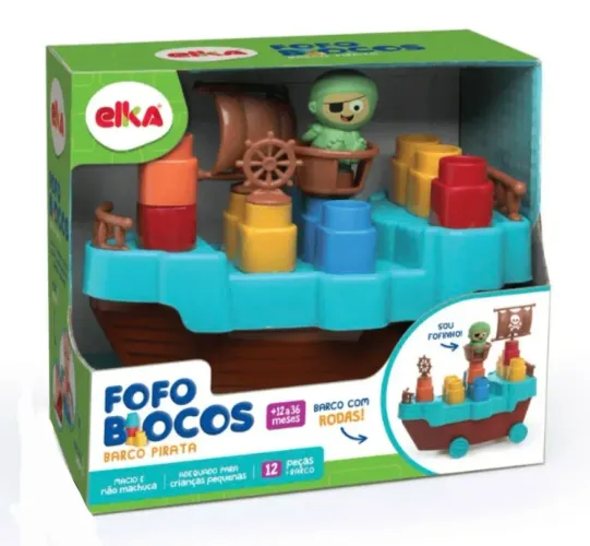 Blocos de Encaixe Barco Pirata Elka