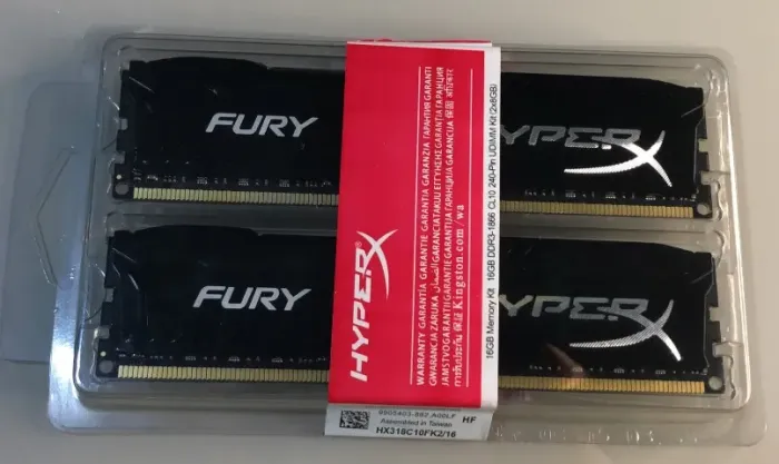 Kit Memória Ram Kingston Fury 2x8gb DDR3 1866mhz