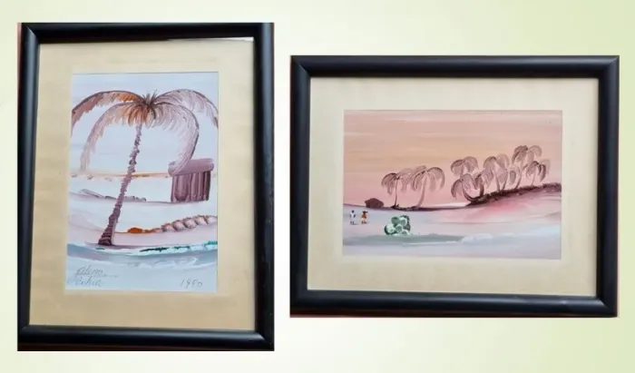 PAR DE GRAVURAS ASSINADAS - GILENO BAHIA -  Série Pôr do Sol - 1980