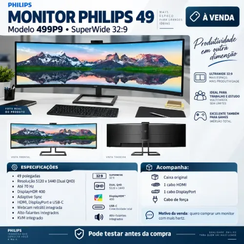 MONITOR PHILIPS 49 POLEGADAS