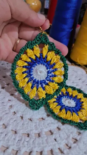 Brincos de Crochê do Brasil