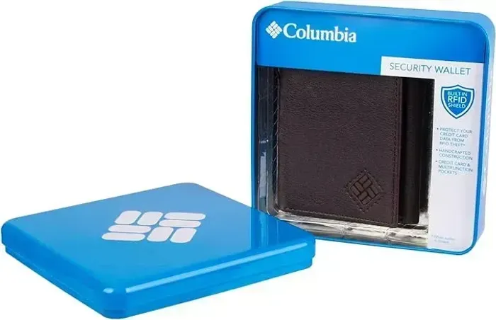 Carteira Columbia Rfid Trifold Couro Newberry Marrom Wallet