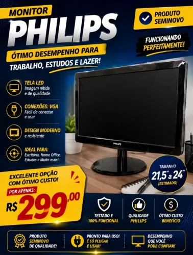 Monitor fhilips ótimo desempenho