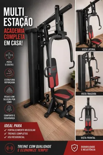 Multi estação Academia completa em casa