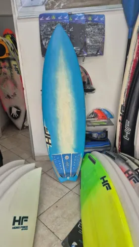 Prancha de Surf HF Fish Azul - Ótima Flutuação + Deck Instalado