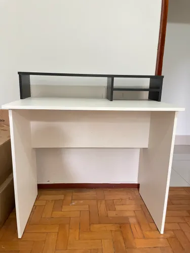Mesa Escrivaninha MDF 90cm + Suporte para Monitor