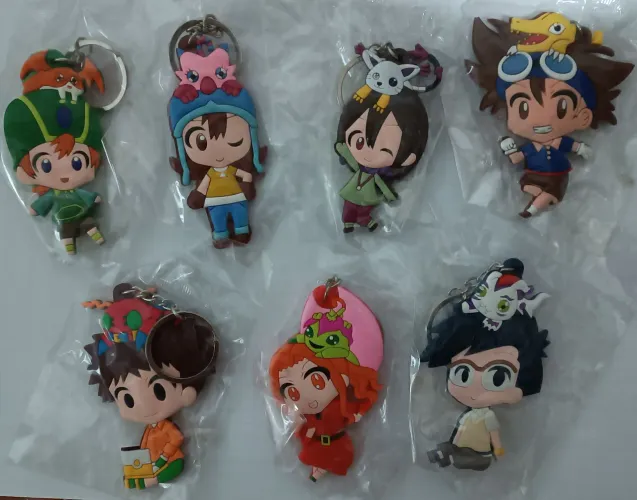 Chaveiros emborrachados Digimon 