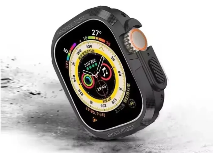 Capa Apple Watch Ultra 1/2/3 (TPU + FIBRA DE CARBONO) 