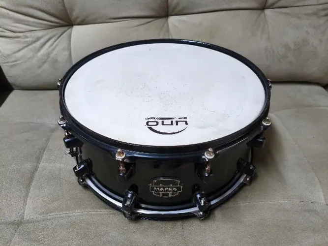 Caixa 14x6,5' Mapex Maple com 10 Afinadores e Pele Uno by Evans