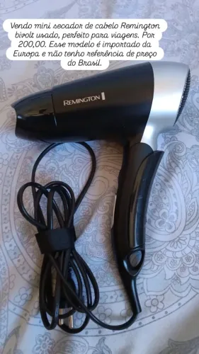 Mini Secador de cabelo Remington bivolt usado em perfeito estado, perfeito para viagens