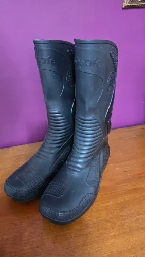 Bota Impermeavel Moto Galocha Cano Alto Motocross Motosafe