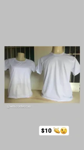 Camisa lisa branca PP ao GG @wmconfeccao_