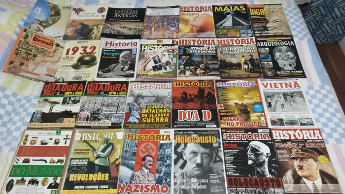 Kit História 26 Revistas + 2 Livros - História Geral -do Brasil - Provas Enem e Vestibular