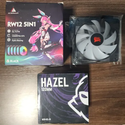 Combo Refrigeração Gamer: Air Cooler Mancer + 7 Fans 120mm Rainbow (Zerado)