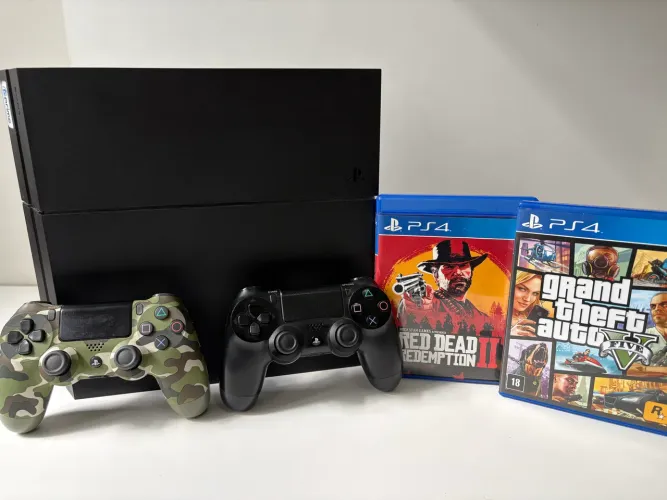 PS4 PlayStation 4 500GB + 2 Controles + Jogos