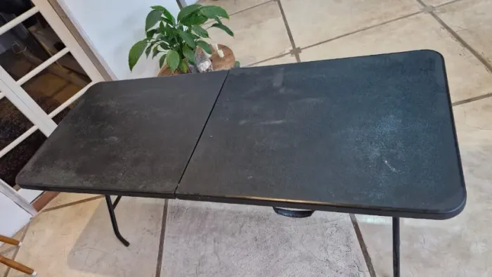 Mesa Dobrável Preta 1,80m Member's Mark