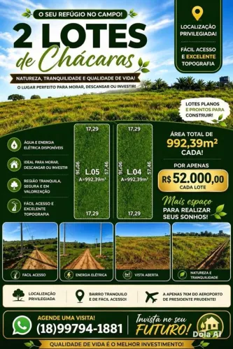 Loteamento para Venda em Anhumas, Expansão Urbana