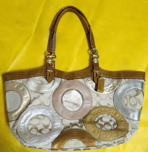 Bolsa Coach Carly Patchwork Tote