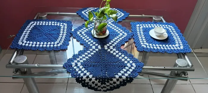 Kit com 3 peças em croche 