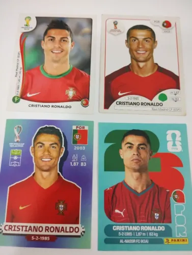 Figurinhas CR7 2014 2018 2022 2026