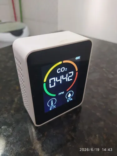 Medidor de temperatura, umidade e CO2  