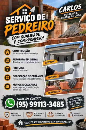 PEDREIRO BOM E BARATO