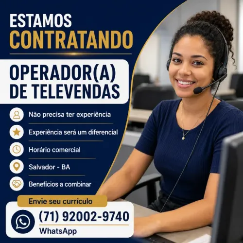 Vaga para Operador(a) de Televendas - Salvador