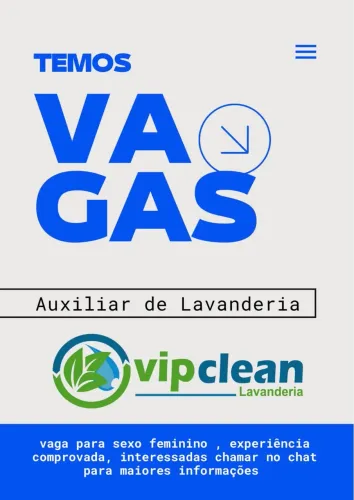 Auxiliar de lavanderia sexo feminino Caxias