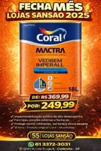 TINTA EMBORRACHADA MANTE LIQUIDA CORAL LATA 18KG