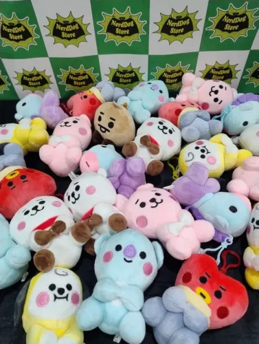Chaveiro BT21 Pelúcia - NerdDog Store - Kpop BTS Chimmy Cooky Tata Koya Shooky Mang Van RJ