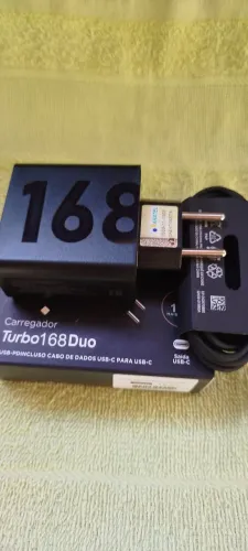 Carregador Motorola Turbo 168W Duo Original cabo tipo C nas duas pontas fonte tipo C ? 