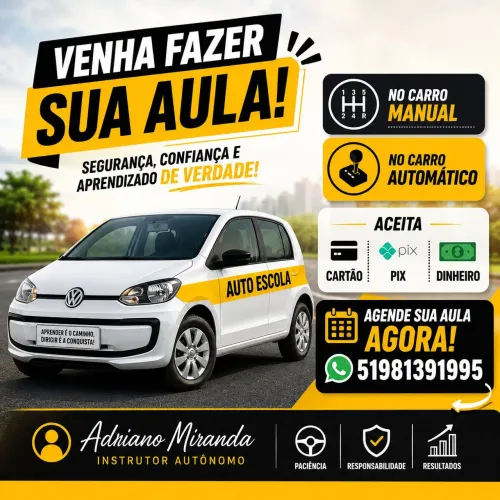 Auto escola instrutor autônomo 